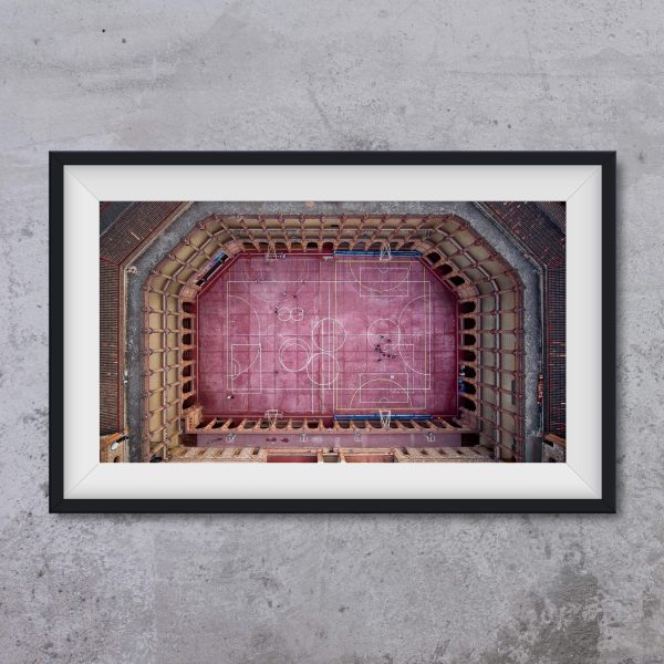 Barcelona, Sports ground of Paroquia de Sant Francesc de Sales - photo art print Schn?ppchen