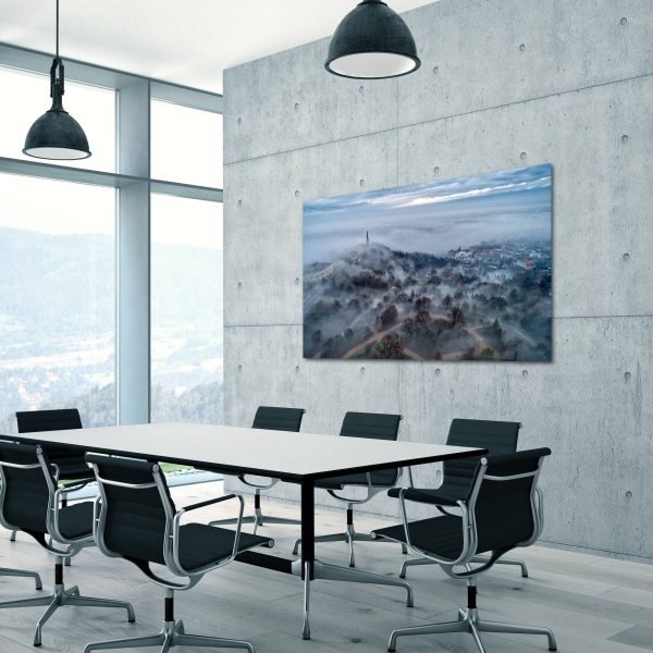 Gellert Hill in foggy morrning with Hotel Gellert in background, photo art print Jetzt online – Bild 3