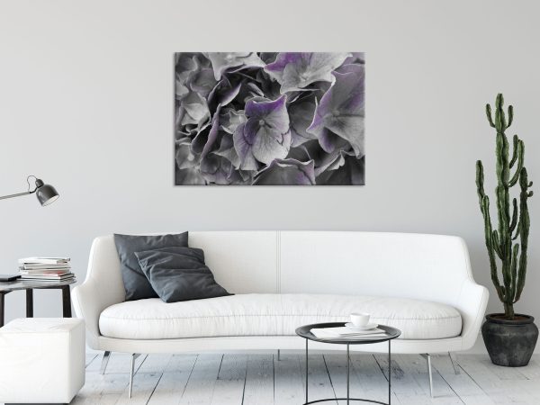 Blaue Hortensien Blüte, Glasbild Verkauf – Bild 2