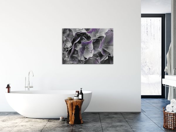 Blaue Hortensien Blüte, Glasbild Verkauf – Bild 4