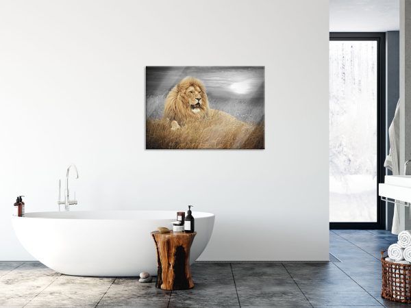 mächtiger Löwe, Glasbild Online – Bild 4