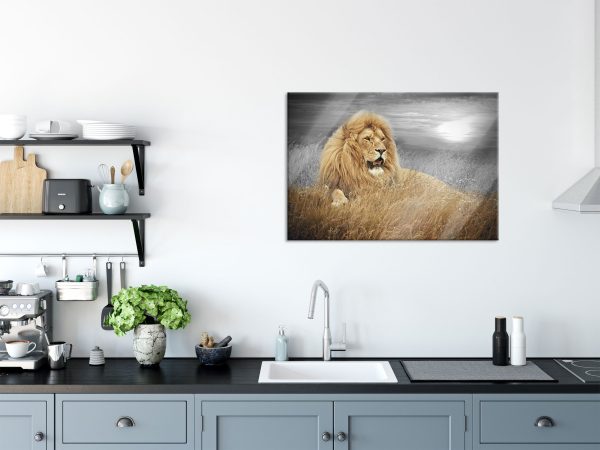 mächtiger Löwe, Glasbild Online – Bild 3